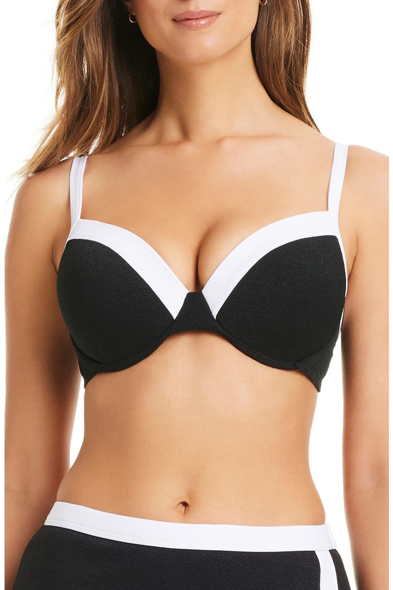 Underwire Bikini Top, Main, color, BLACK