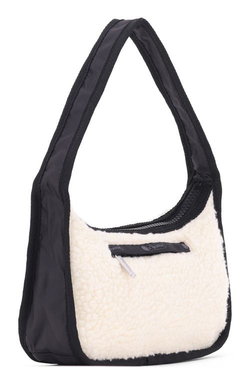 Lesportsac Faux Shearling Shoulder Bag In Pink