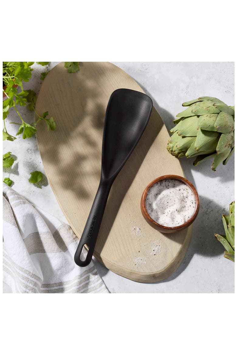 Silicone Cooking Spoon, Alternate, color, BLACK