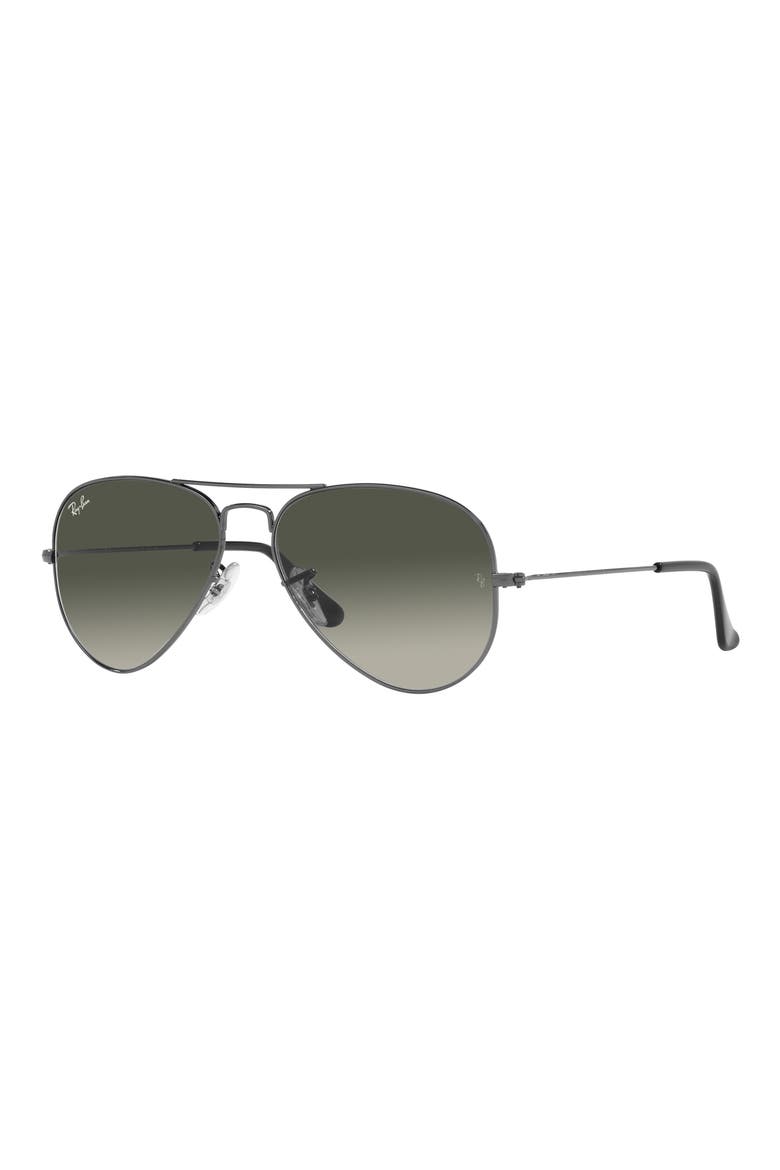Small Original 55mm Aviator Sunglasses, Alternate, color, GREY FLASH