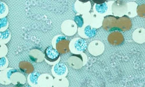 Edikted Mirabella Sequin String Bikini Bottom In Blue