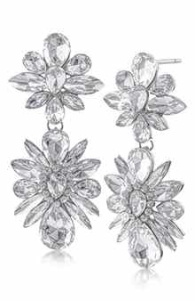 Crystal Cluster Double Drop Earrings (Nordstrom Exclusive)
