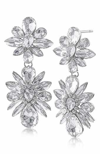 Crystal Cluster Double Drop Earrings (Nordstrom Exclusive)
