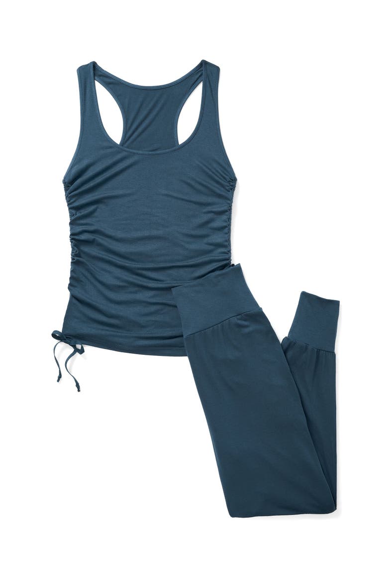 Jayden Pajama Tank & Pant Set, Alternate, color, Dark Denim