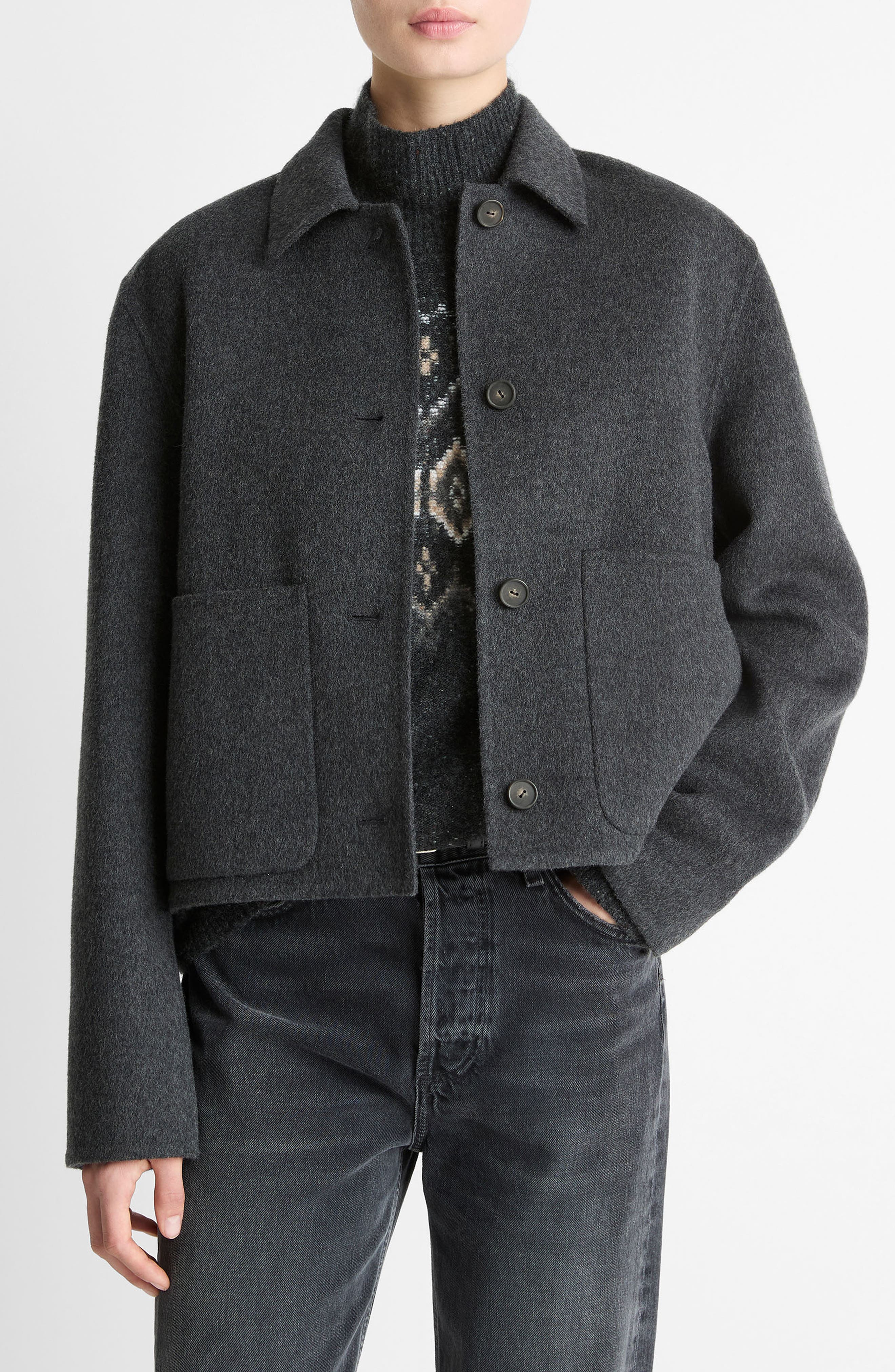 Wool Blend Short Jacket (Women) | Nordstrom