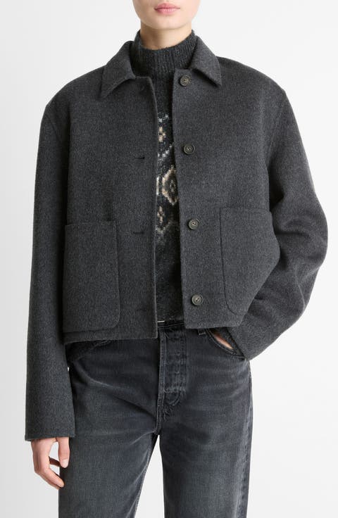 Wool Blend Short Jacket