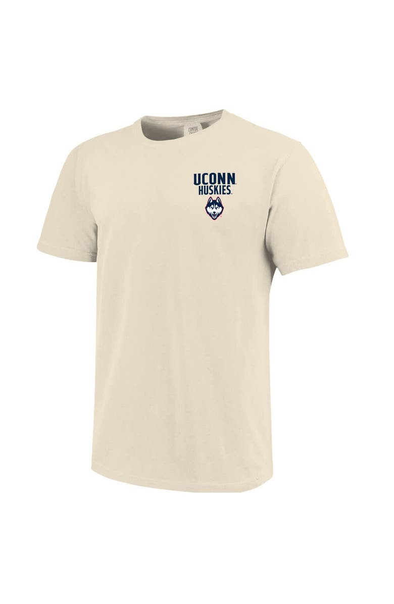 IMAGE ONE Men's  Natural UConn Huskies Comfort Colors Mascot Overlay T-Shirt, Alternate, color, Natural
