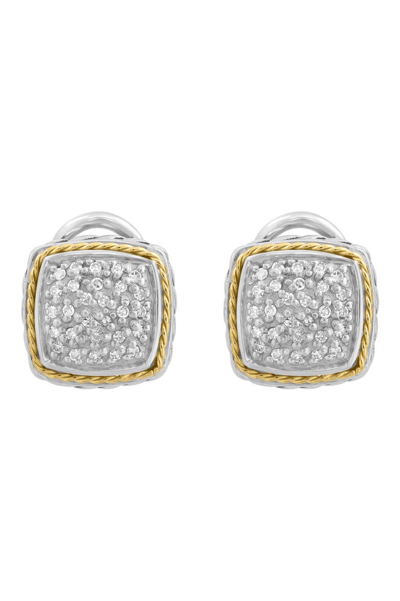 Two-Tone Diamond Stud Earrings, Alternate, color, TWO TONE