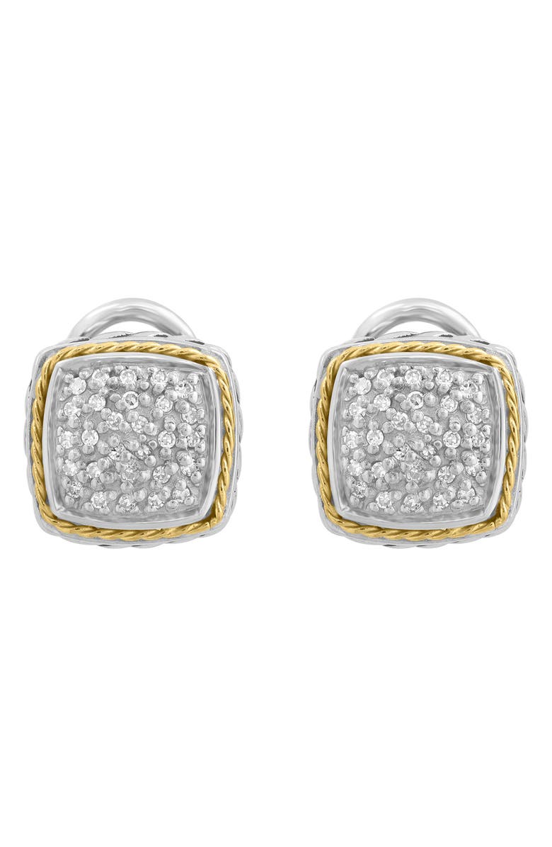 EFFY Two-Tone Diamond Stud Earrings, Alternate, color, Two Tone