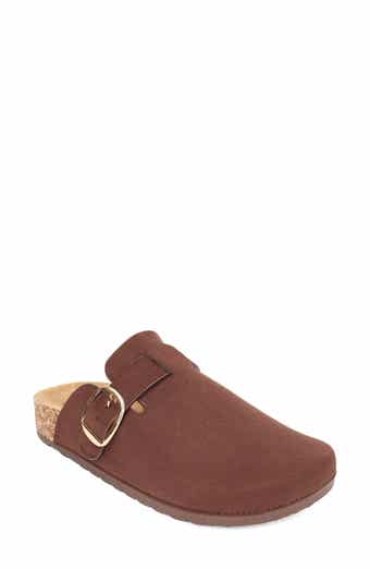 Gila Faux Suede Buckle Clog
