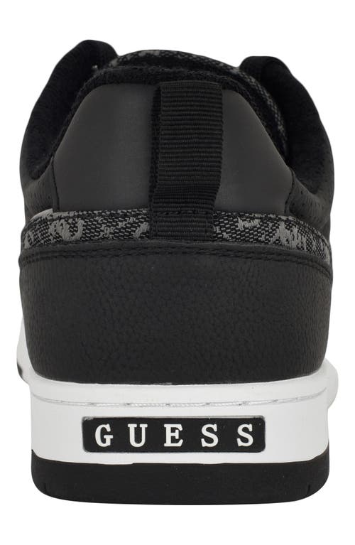 Guess Tyron Monogram Sneaker In Black/silver Logo