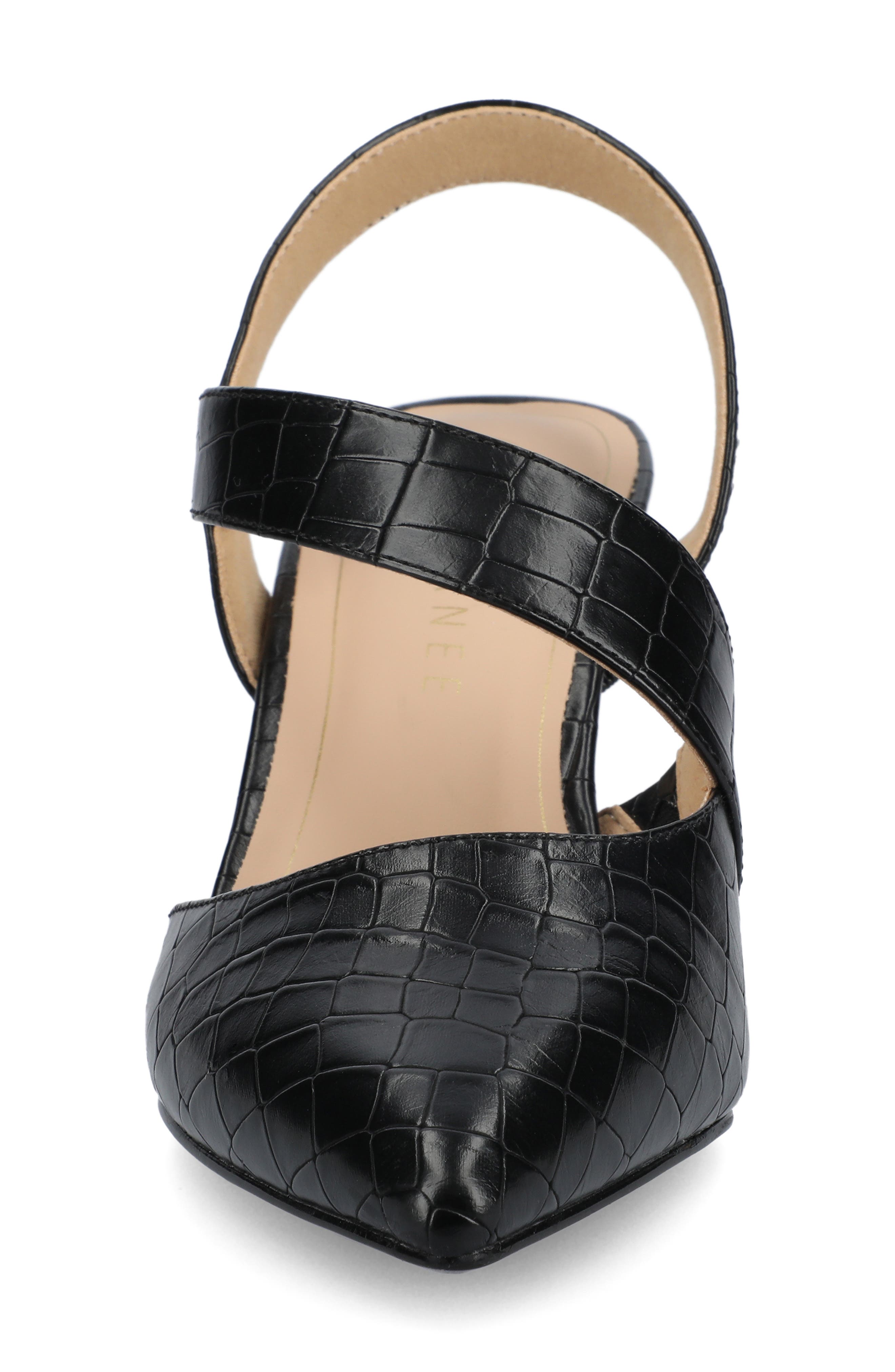 Scarlett Pointed Toe Pump, Alternate, color, BLACK CROCO