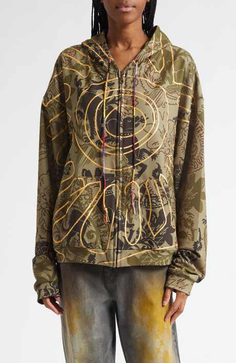 Paolina Russo Medieval Gilded Camo Zip Hoodie