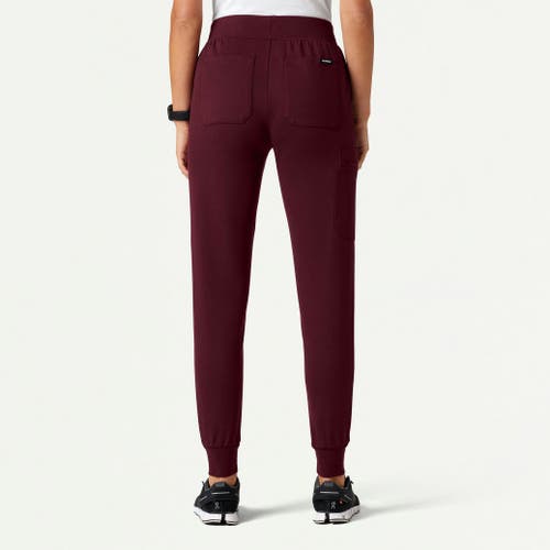 Jaanuu 6-pocket Slim Knit Scrub Jogger In Brown