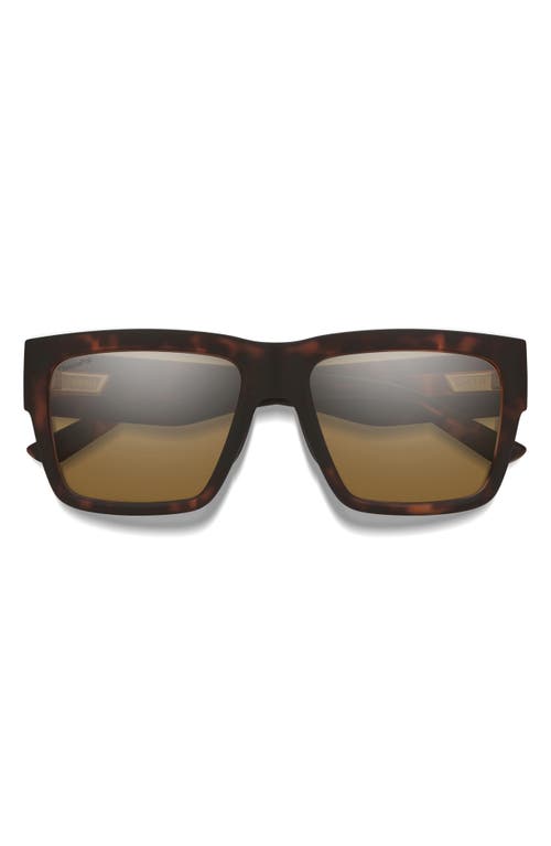 Smith Lineup 58mm Chromapop™ Polarized Sunglasses In Matte Tortoise/brown
