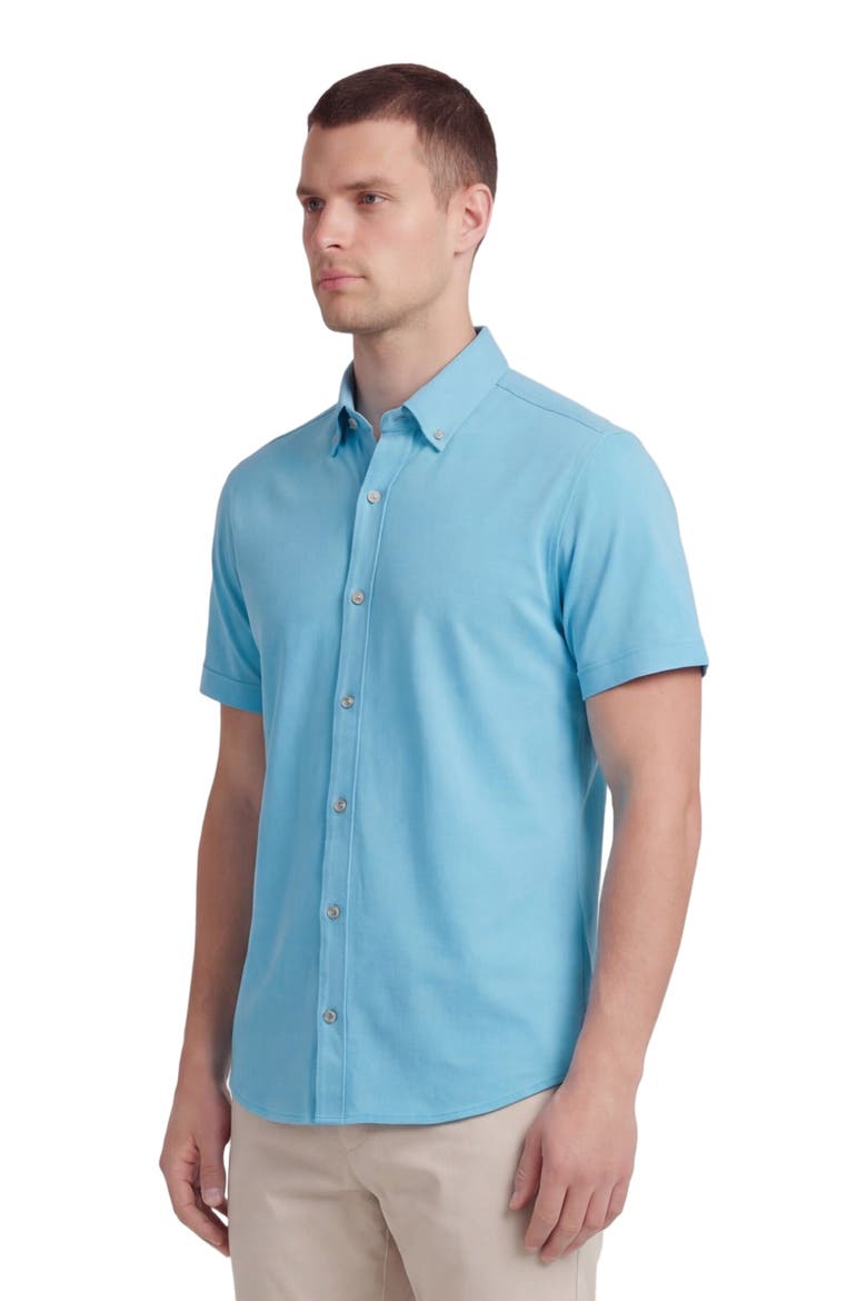 Mens Knit Shirt, Alternate, color, TEAL