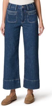 PAIGE Anessa Front Pocket Ankle Wide Leg Jeans
