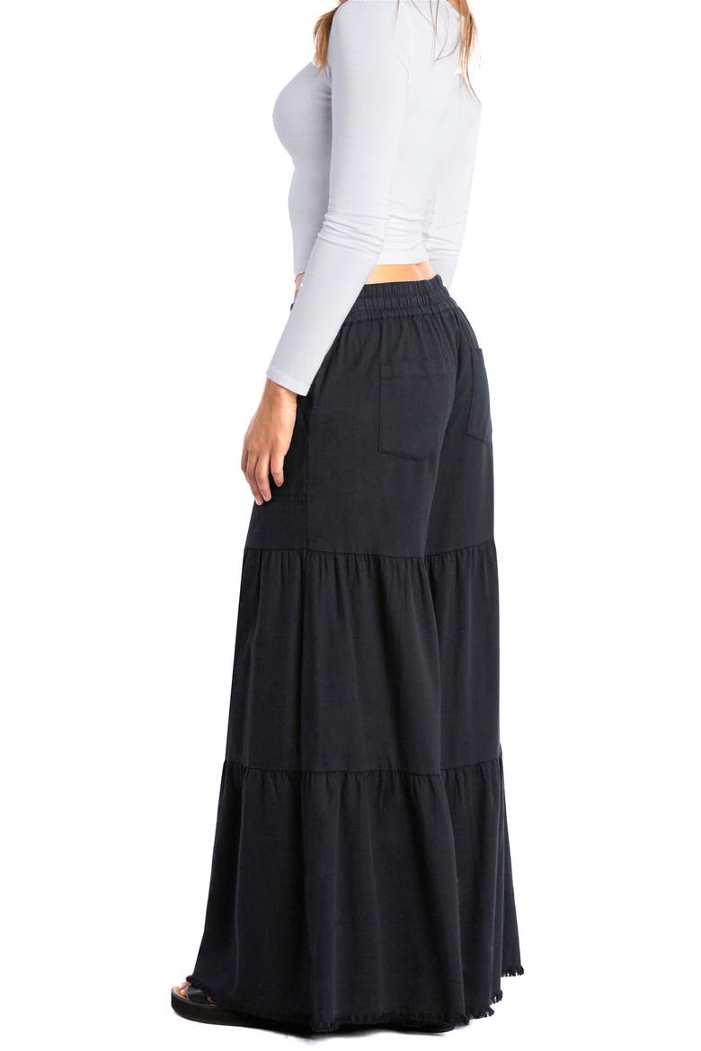 Fancy Cotton Blend Tiered Pants, Alternate, color, INK