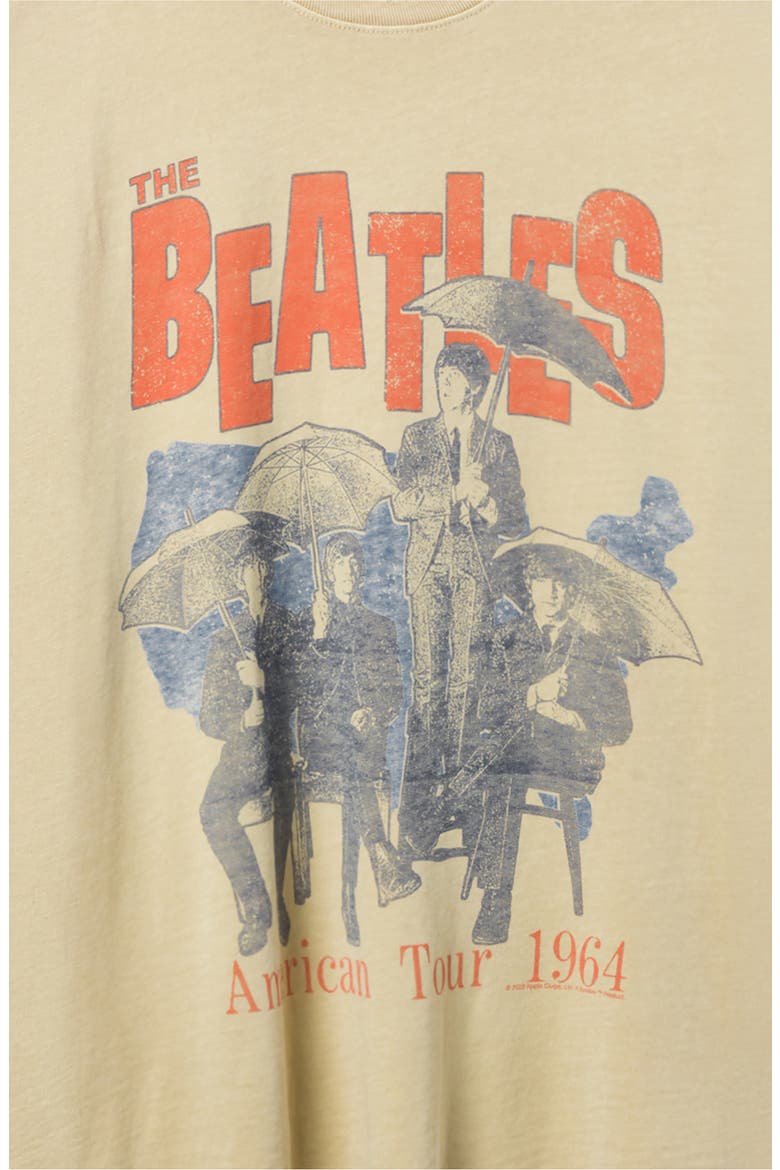 Beatles American Tour Cotton Graphic T-Shirt, Alternate, color, CAMEL