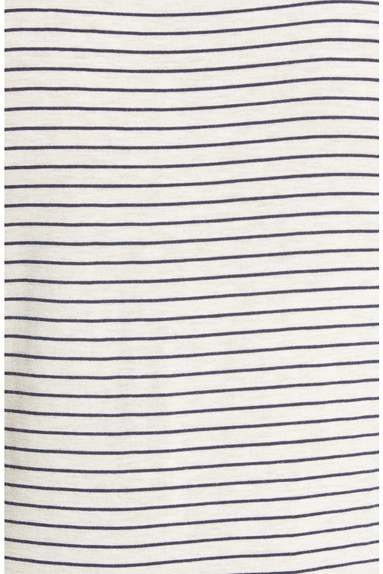 Floral Stripe Flounce Sleeve Top, Alternate, color, OATMEAL/ NAVY