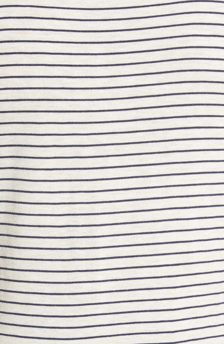 Loveappella Floral Stripe Flounce Sleeve Top, Alternate, color, 