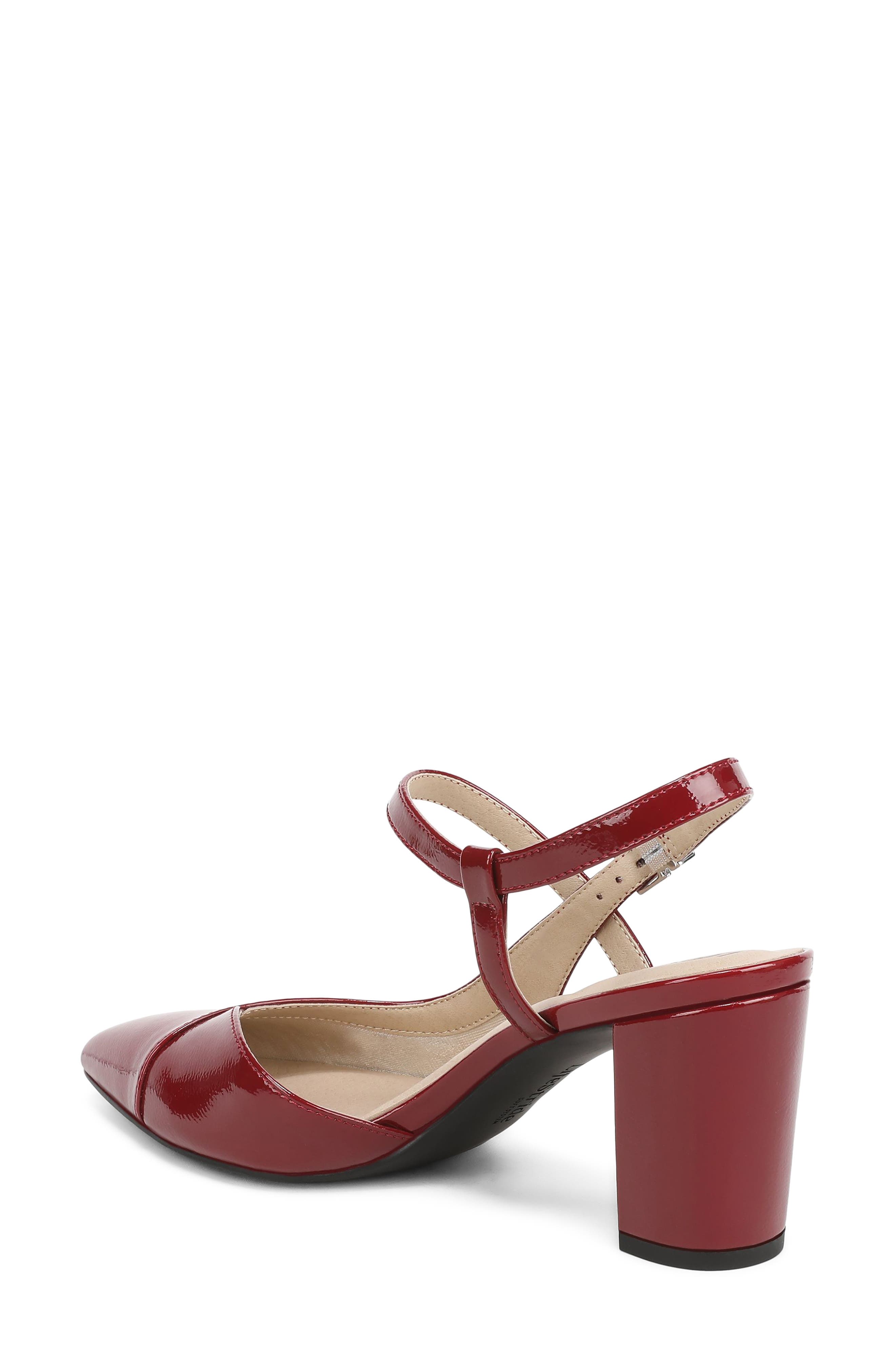 Raelynn Slingback Half d'Orsay Pointed Toe Pump, Alternate, color, DARK CHERRY