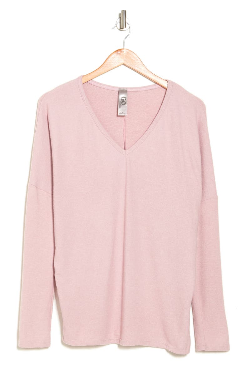 V-Neck Dolman Sleeve Sweater, Alternate, color, GOSSAMER PINK