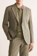 MANGO Slim Fit Cotton & Wool Jacket