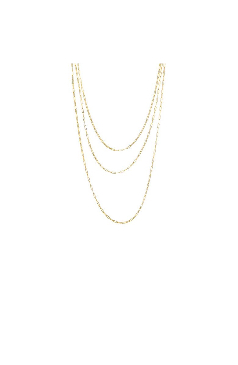BY ADINA EDEN Small Paperclip Necklace 14K, Alternate, color, 14K Gold - 18 Inch
