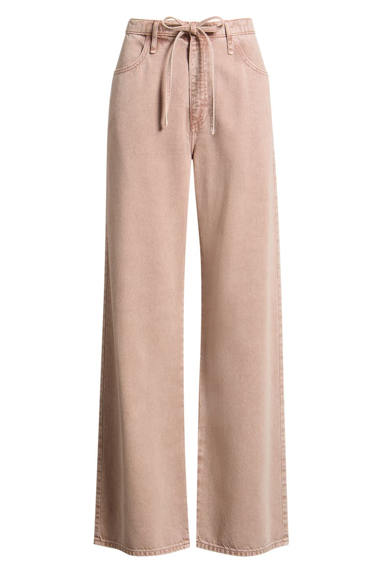 Phoebe Drawstring Wide Leg Jeans, Alternate, color, ROSE STONE