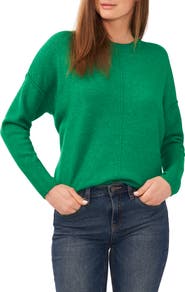 Vince Camuto Exposed Seam Crewneck Sweater