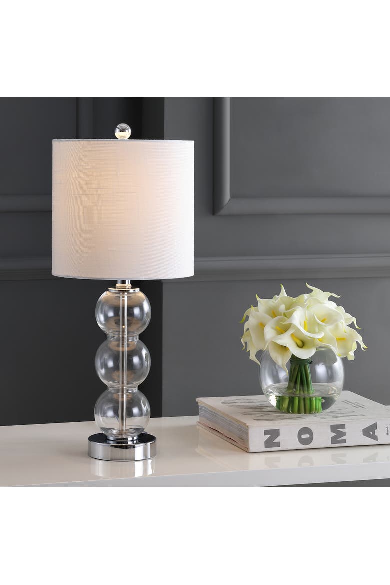 February Glass/Metal LED Table Lamp, Alternate, color, Clear/Chrome