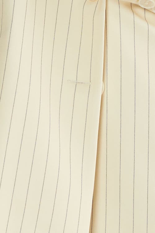 Nasty Gal Oversized Pinstripe Tailored Blazer In Yellow