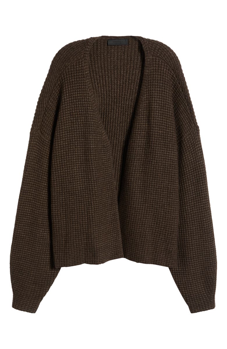 Fear of God Essentials Heavyweight Waffle Cardigan, Alternate, color, 