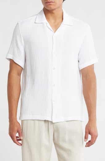 DENIM AND FLOWER Relaxed Fit Knit Camp Shirt