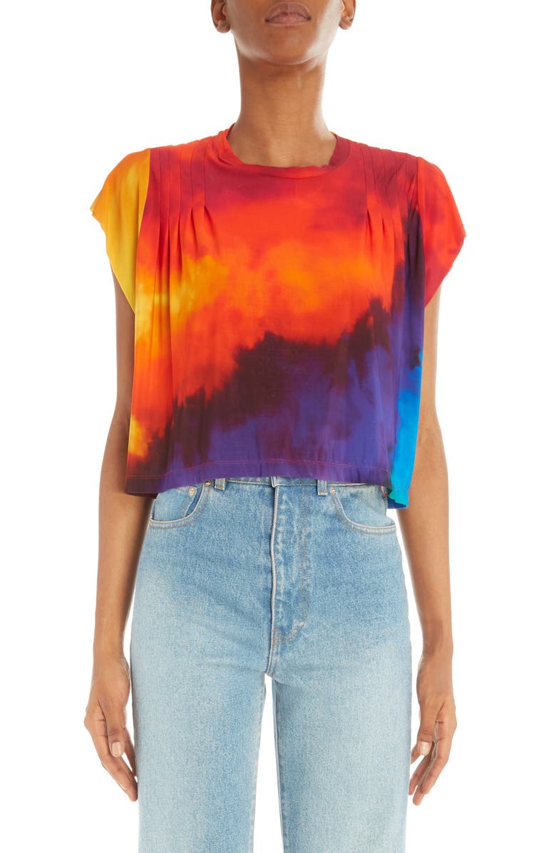Rabanne Plastic Art Tie Dye Boxy T-Shirt, Main, color, 
