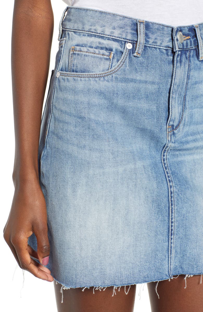 BLANKNYC Raw Hem Denim Skirt, Alternate, color,
