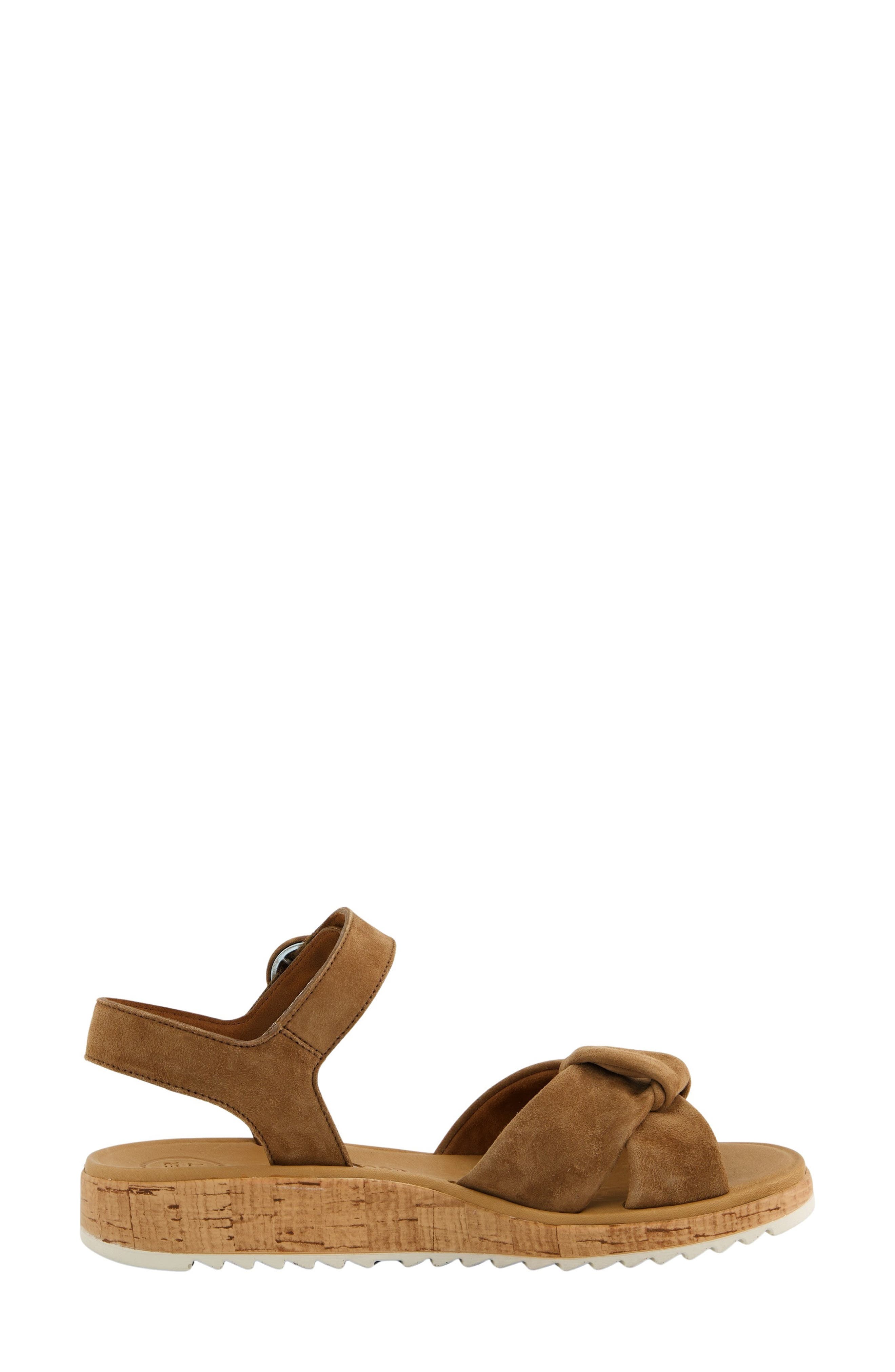 Trento Ankle Strap Platform Sandal, Alternate, color, NUT SUEDE