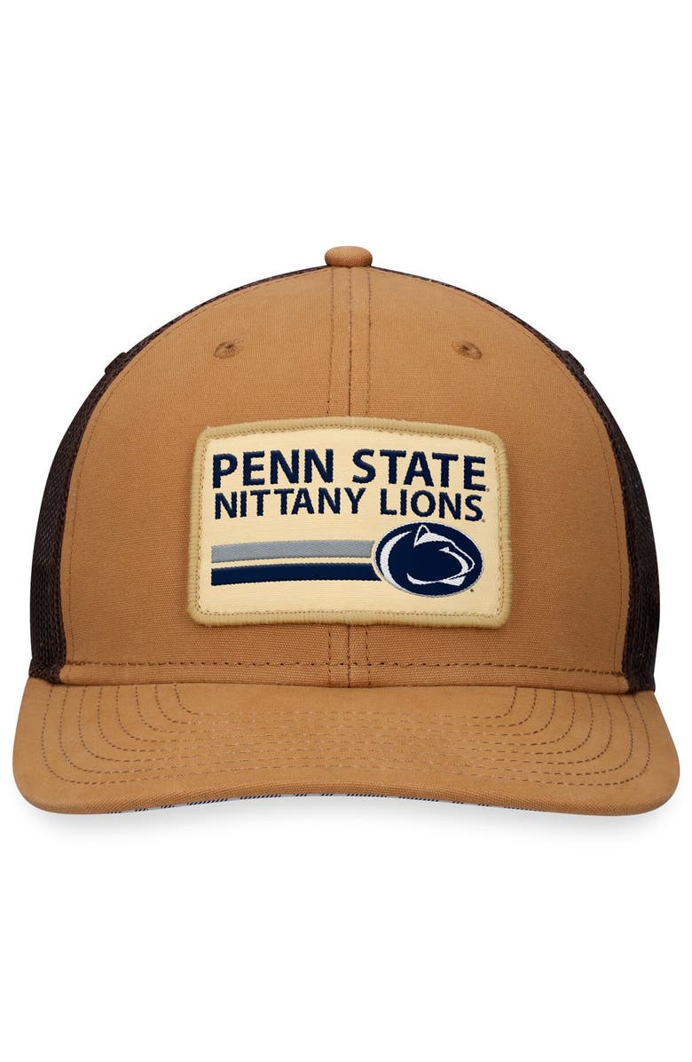 TOP OF THE WORLD Men's Top of the World Khaki Penn State Nittany Lions Strive Trucker Adjustable Hat, Alternate, color, 