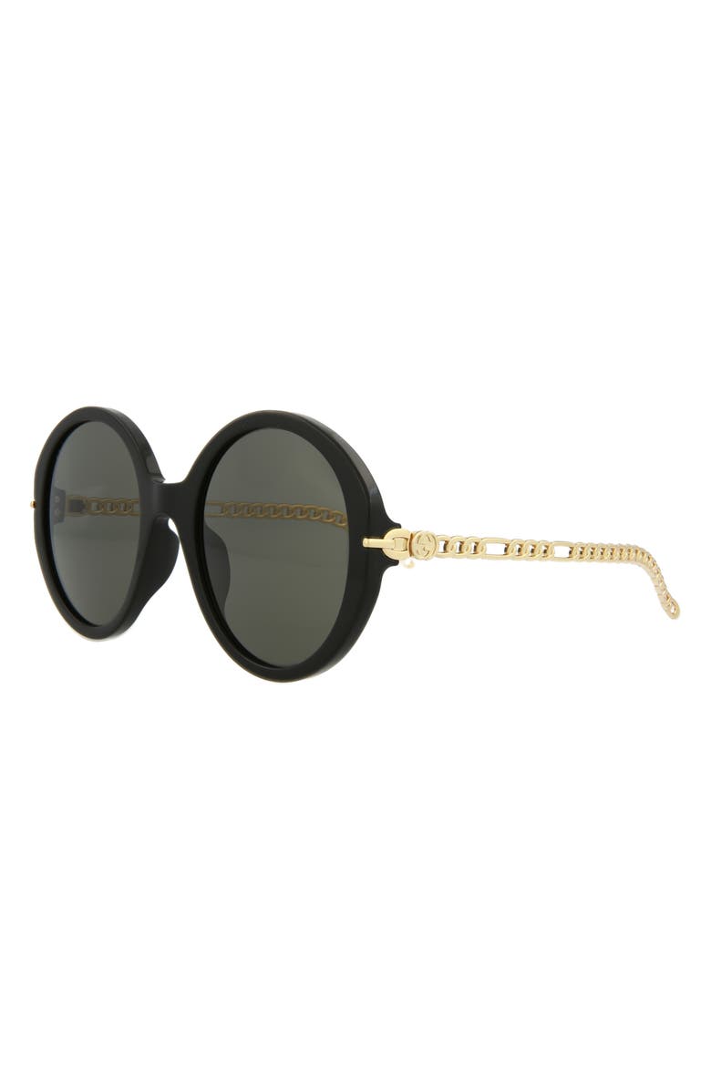 Gucci 56mm Oversize Round Sunglasses, Alternate, color, 