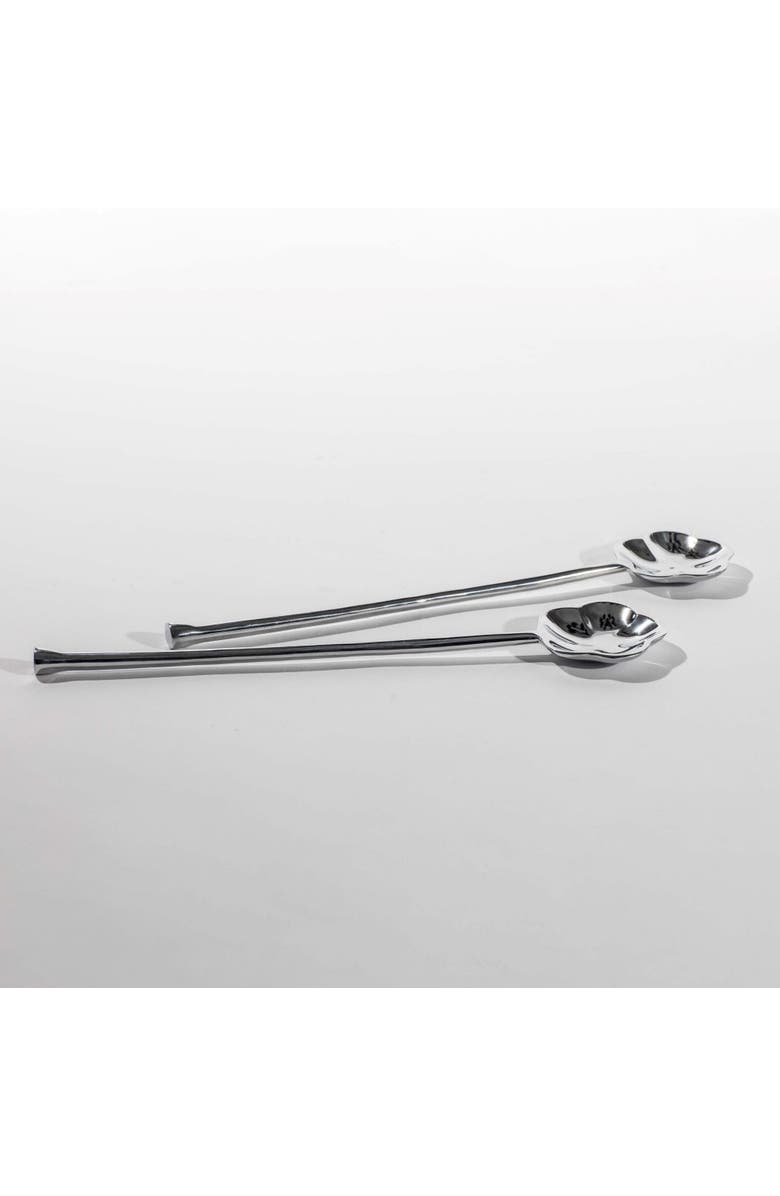 Lunares Fiore Salad Servers, Main, color, Silver