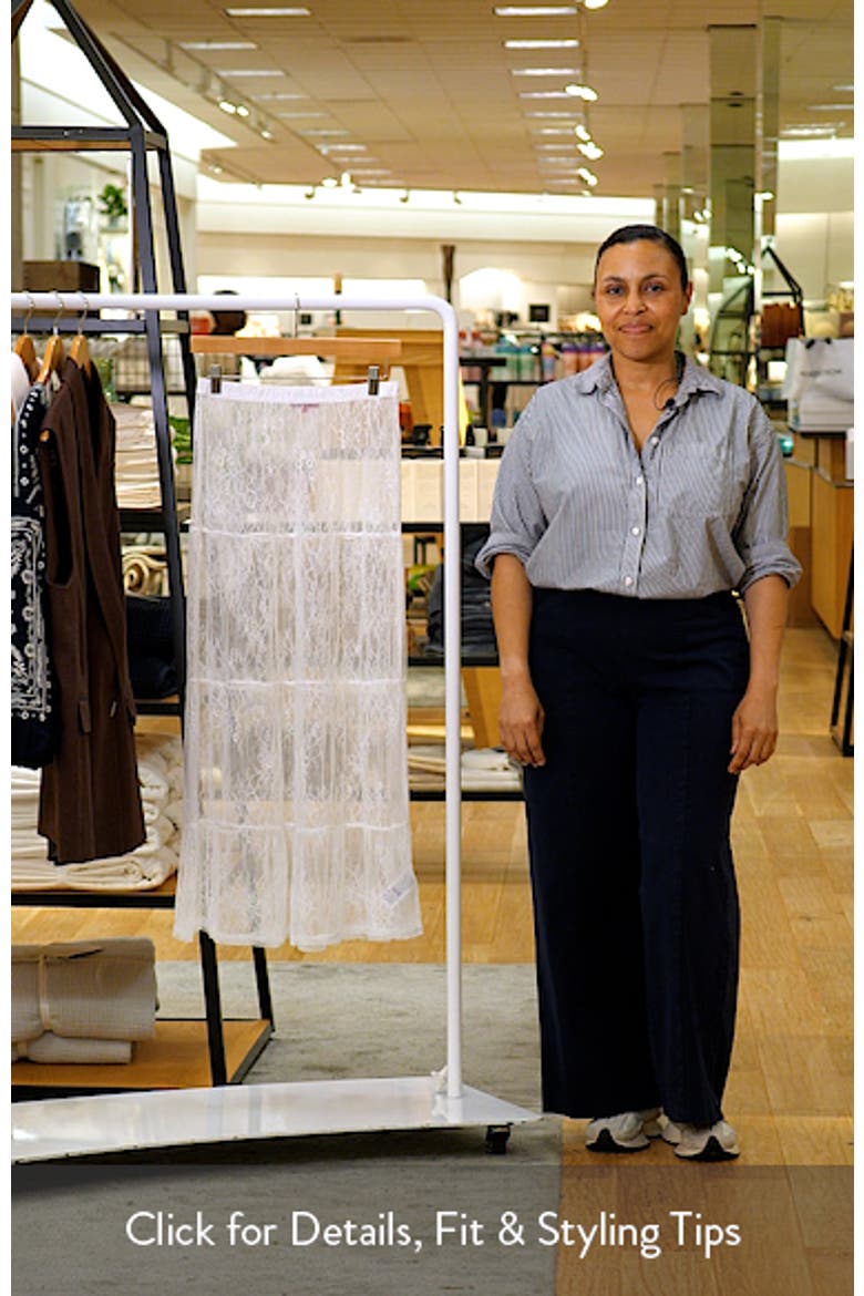 Tiered Sheer Lace Maxi Skirt video