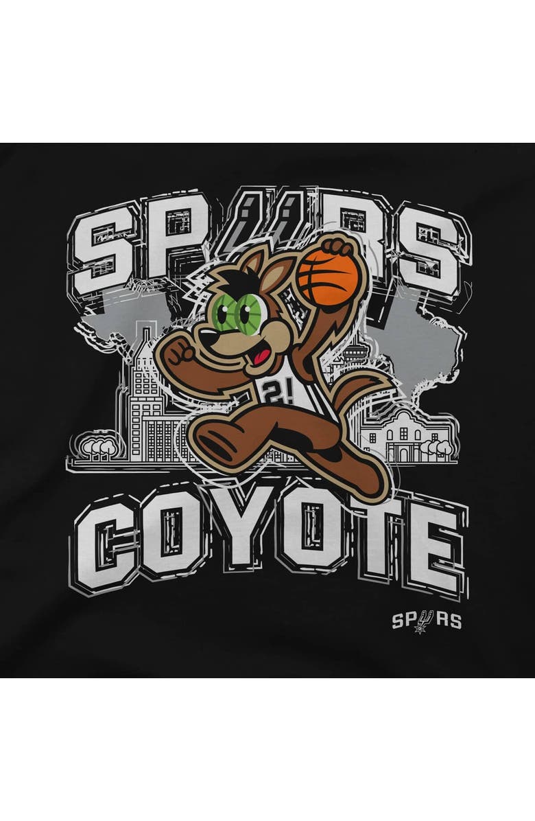 Stadium Essentials Youth Stadium Essentials  Black San Antonio Spurs Mascot City Elementized T-Shirt, Alternate, color, Black