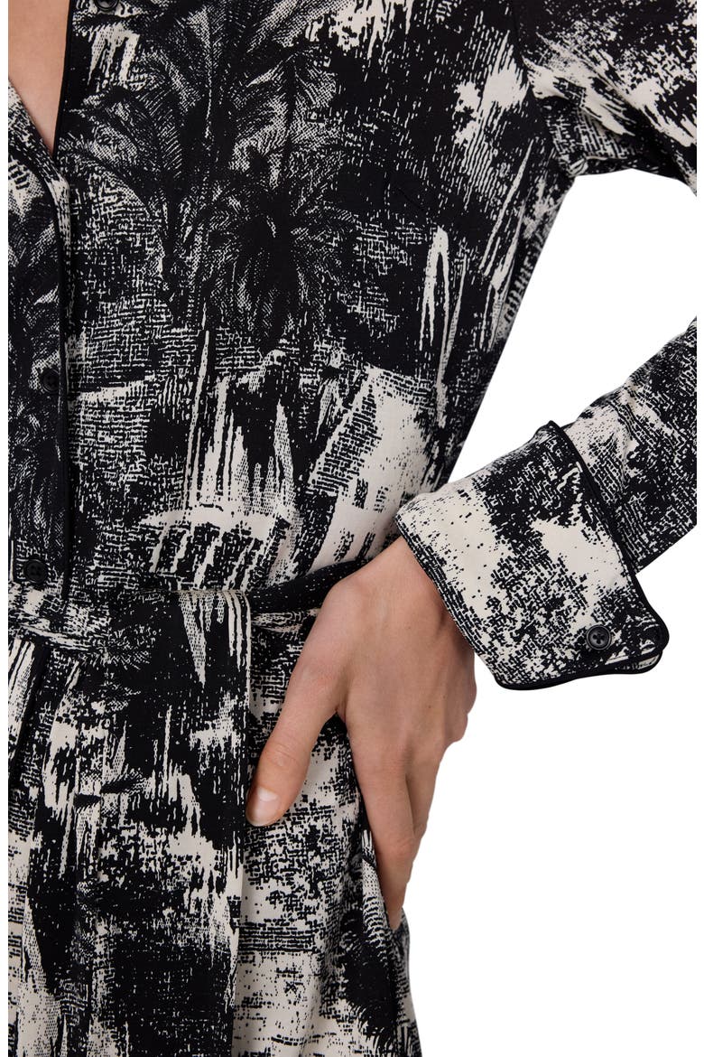 Diane Toile Print Long Sleeve Jersey Shirtdress, Alternate, color, PAYSAGE BLACK
