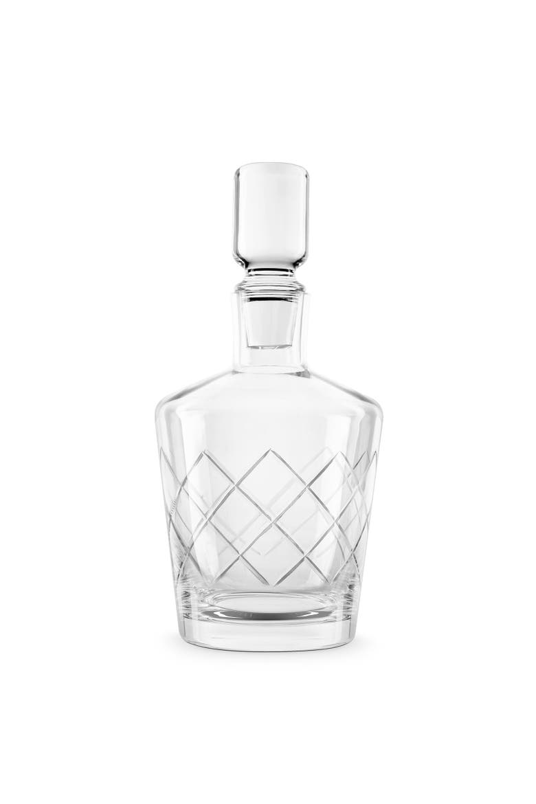 4 Piece Lead-Free Crystal Whiskey Decanter Set, Alternate, color, Clear
