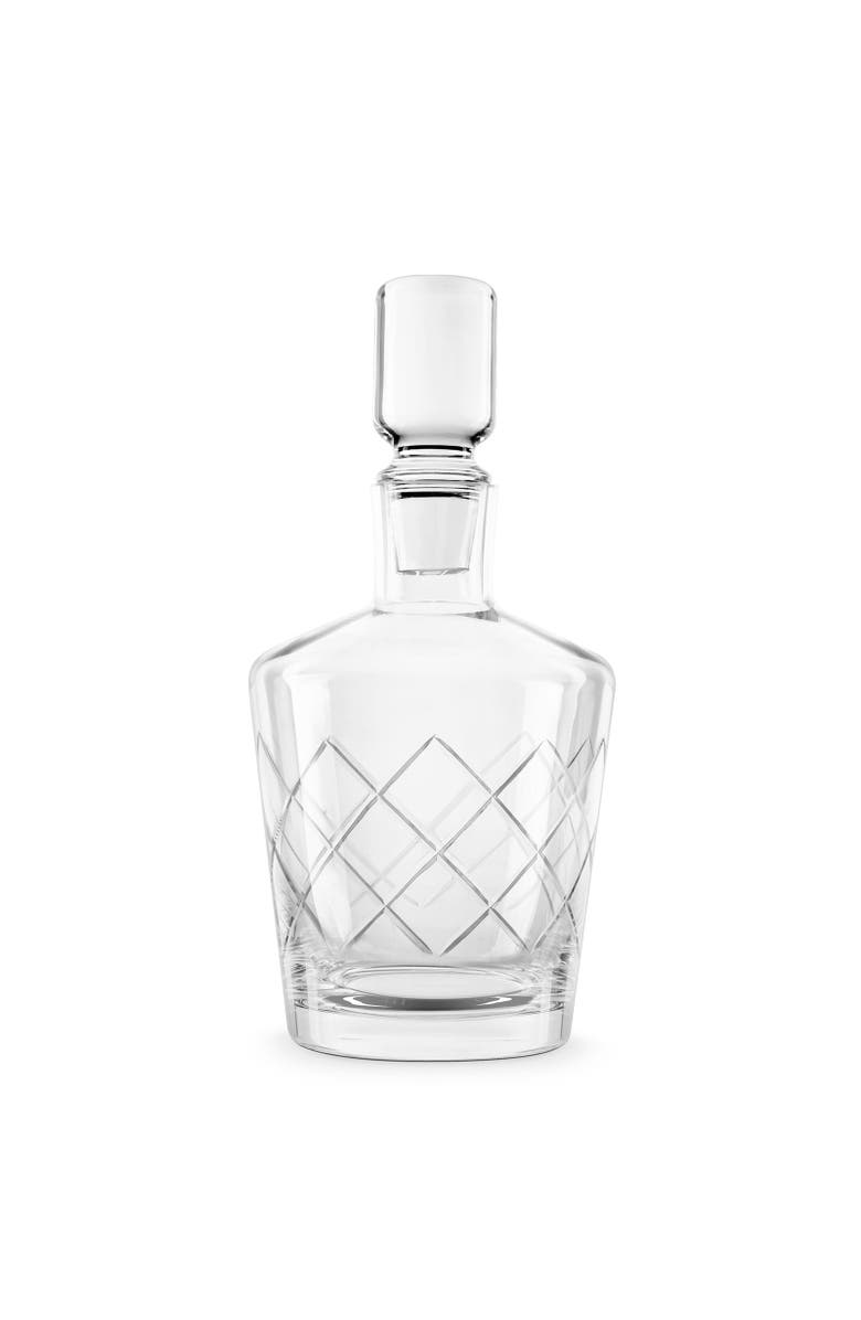 FINAL TOUCH 4 Piece Lead-Free Crystal Whiskey Decanter Set, Alternate, color, Clear