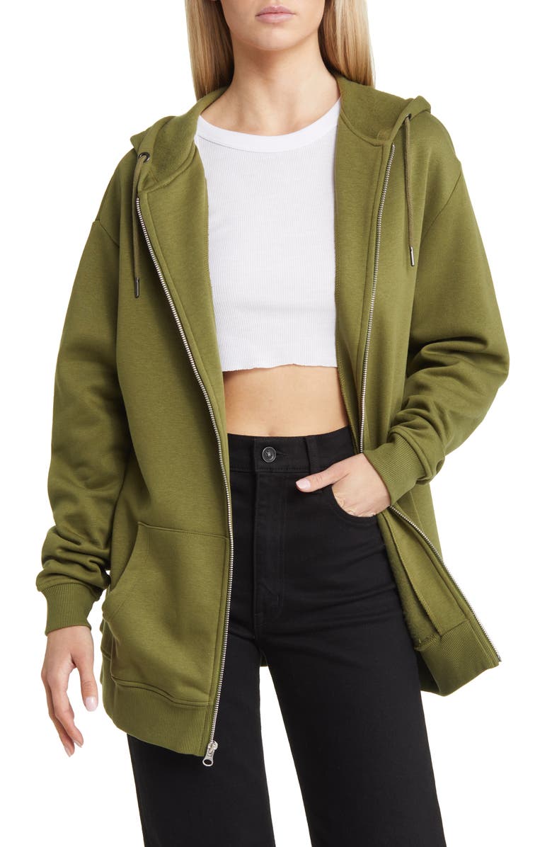 ASOS DESIGN Oversize Zip Hoodie, Main, color,