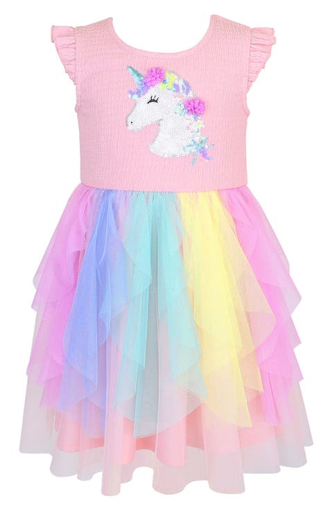 Kids' Unicorn Sequin Tulle Dress (Toddler & Little Kid)