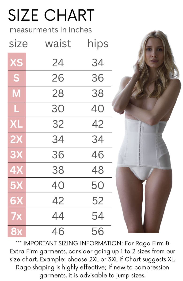 Rago Shapette Powermesh Satin Panel Waist Cincher, Alternate, color, Black