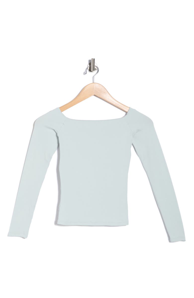 Blu Pepper Long Sleeve Off the Shoulder Top, Main, color, Mint